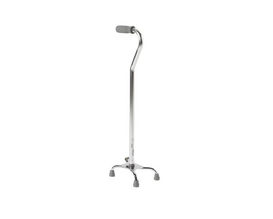 Small Base Quad Cane McKesson Steel 30 to 39 Inch Height Chrome - 300 lbs. Weight Capacity/  No assembly required